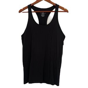 Antonio Melani Tank Women XL Black Racerback Reflective Seamless Athleisure NWT